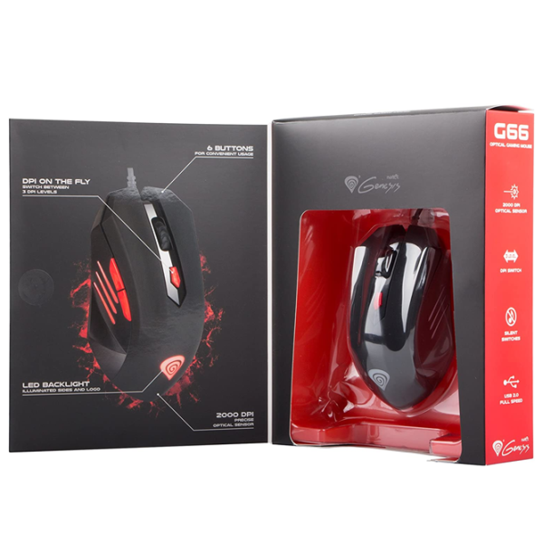 Mouse Genesis G66 USB/ Black photo 6