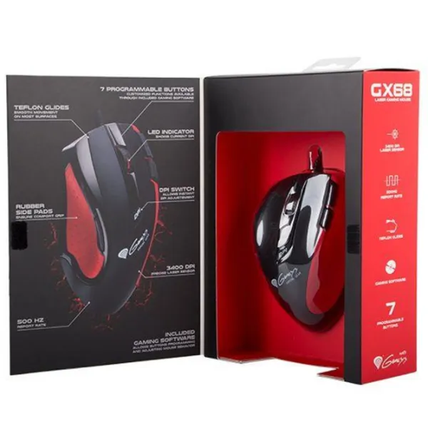 Mouse Genesis GX68 USB/ Red photo 5