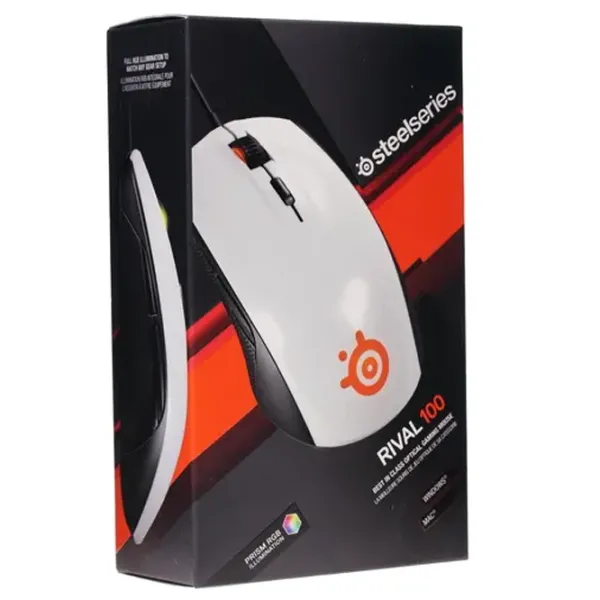 Mouse Steelseries Rival 100 USB/ White photo 8