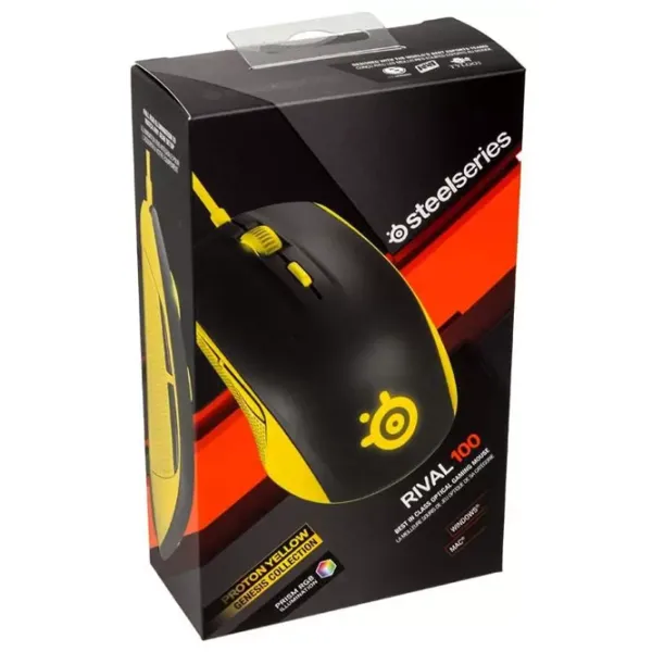 Mouse Steelseries Rival 100 USB/ Yellow photo 9
