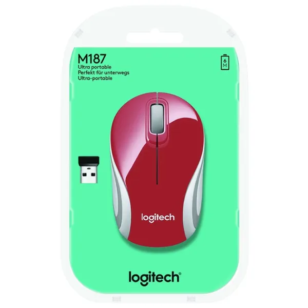 Мышь Logitech M187 Красный photo 4