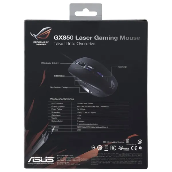 Мышь Asus GX850 USB/ Черный photo 5