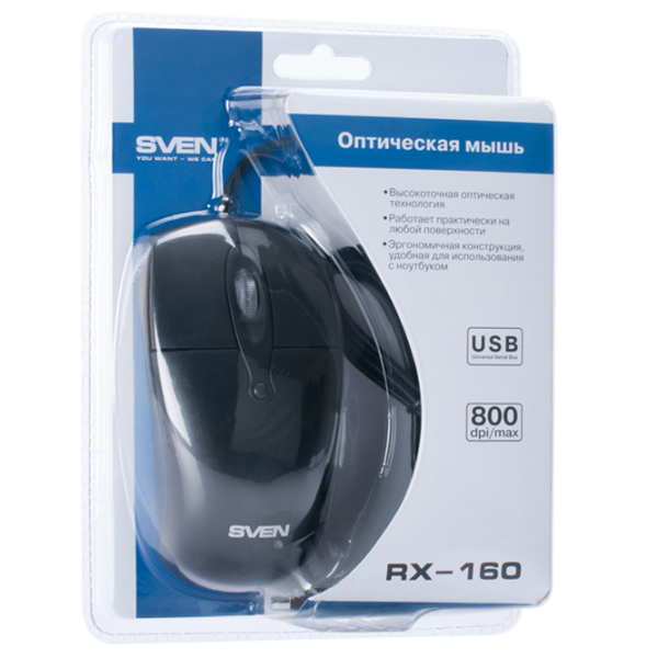 Мышь Sven RX-160 Черный photo 4