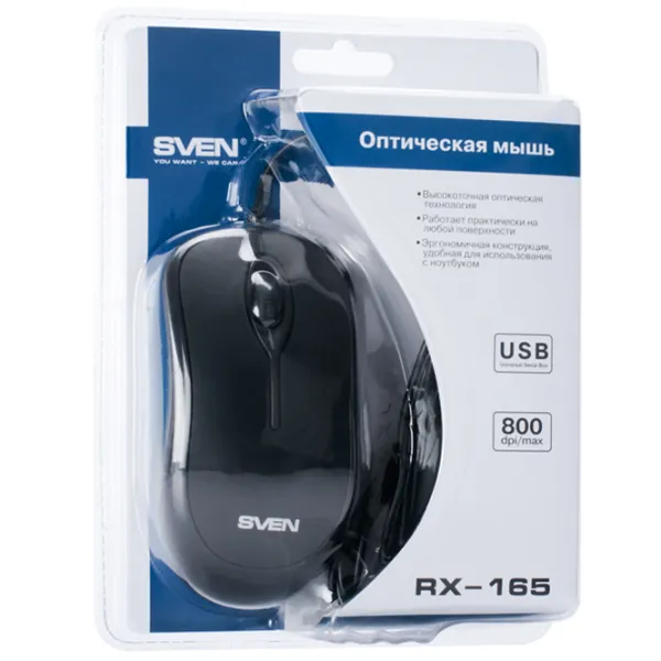 Mouse Sven RX-165 USB/ Black photo 5