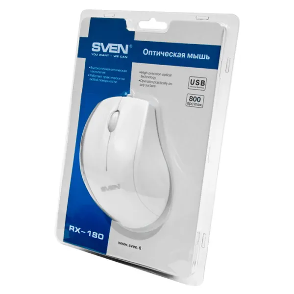 Mouse Sven RX-180 USB/ White photo 4