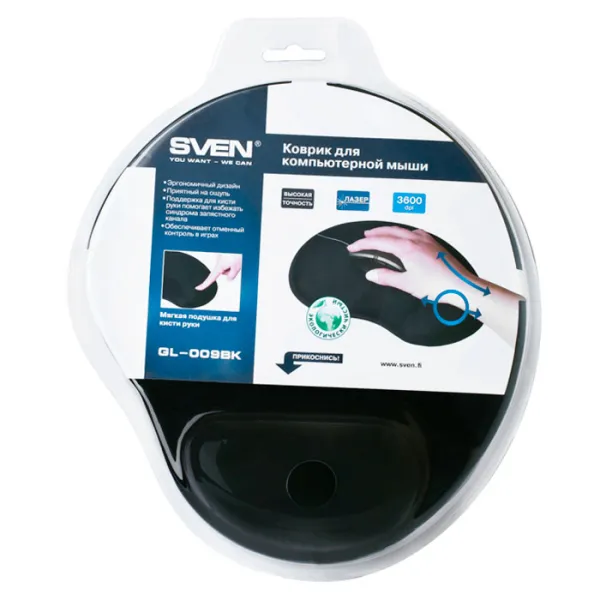 Covoraș pentru mouse Sven GL009BK Black photo 4
