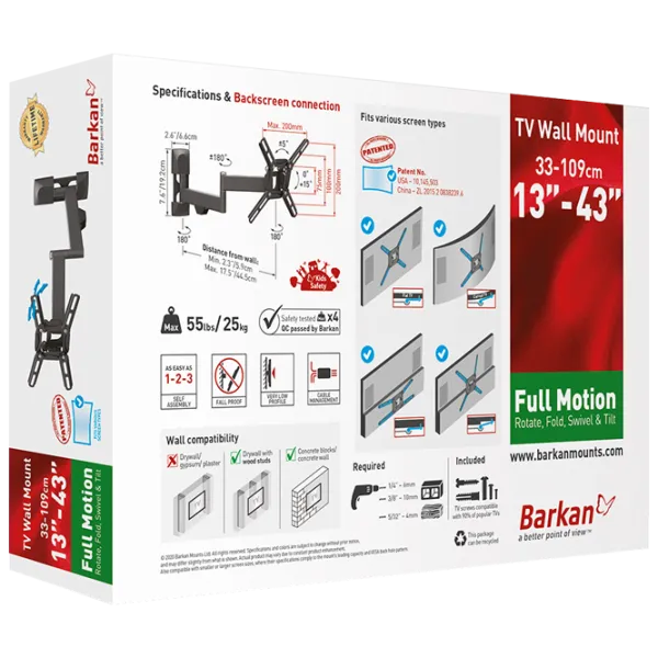 Suport TV Barkan 2400 B VESA 200 x 200 mm photo 4