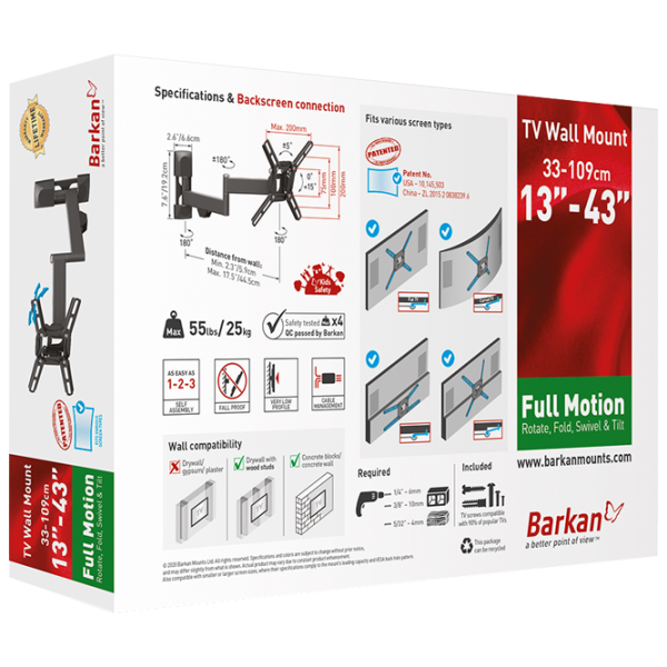Suport TV Barkan 2400 B VESA 200 x 200 mm photo 4