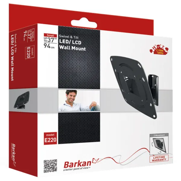 Suport TV Gembird E220 B VESA 200 x 200 mm photo 2 Suport TV Gembird E220 B VESA 200 x 200 mm photo 2