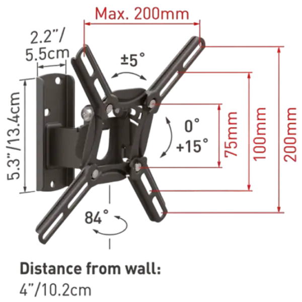 Suport TV Barkan 2200 VESA 200 x 200 mm photo 3