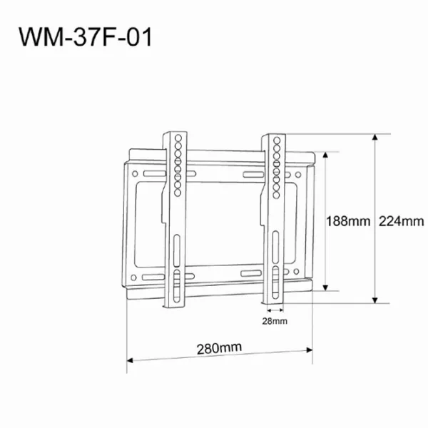Suport TV Gembird WM-37F-01 VESA 200 x 200 mm photo 3 Suport TV Gembird WM-37F-01 VESA 200 x 200 mm photo 3