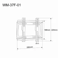 Suport TV Gembird WM-37F-01 VESA 200 x 200 mm photo 3