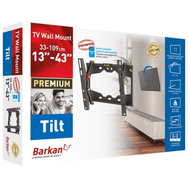 Кронштейн ТВ Barkan E 210+ B VESA 200 x 200 мм photo 3