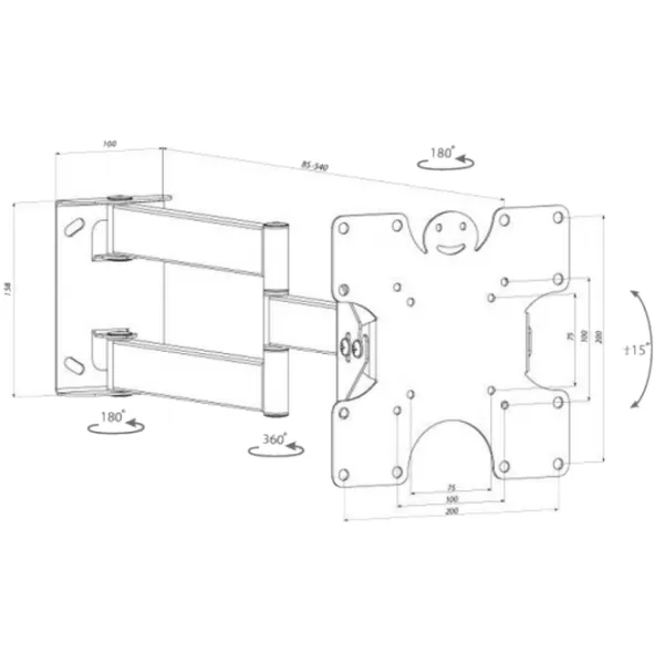 Suport TV KSL WM227T VESA 200 x 200 mm photo 2 Suport TV KSL WM227T VESA 200 x 200 mm photo 2