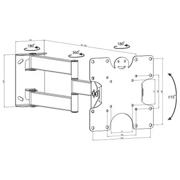 Suport TV KSL WM227N VESA 200 x 200 mm photo 2