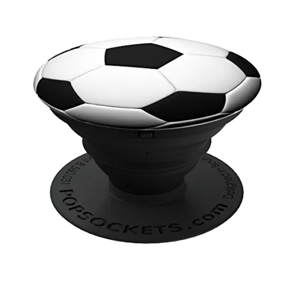 COMBO PopSocket & PopClip  soccer ball White photo 2