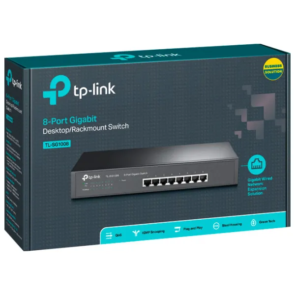 Switch TP-Link TL-SG1008 Черный photo 2