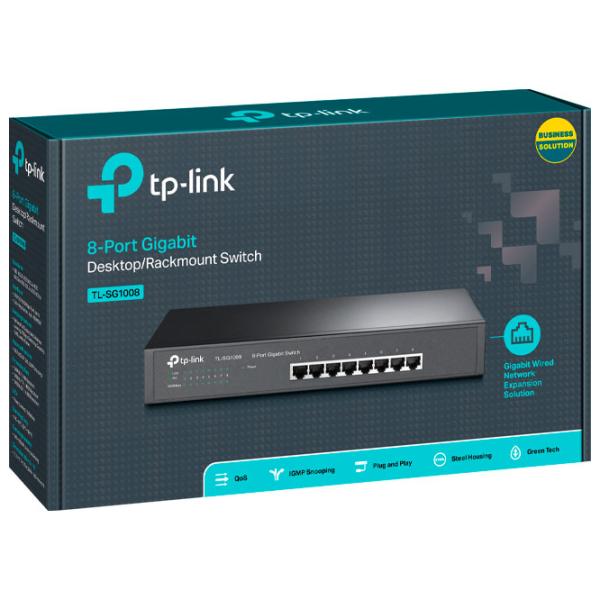 Switch TP-Link TL-SG1008 Черный photo 2