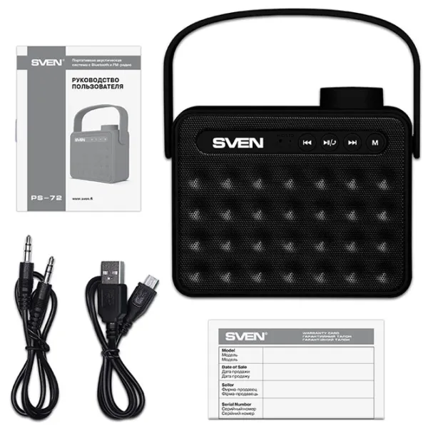 Boxă portabilă Sven PS-72 2 x 3 W/ Black photo 5