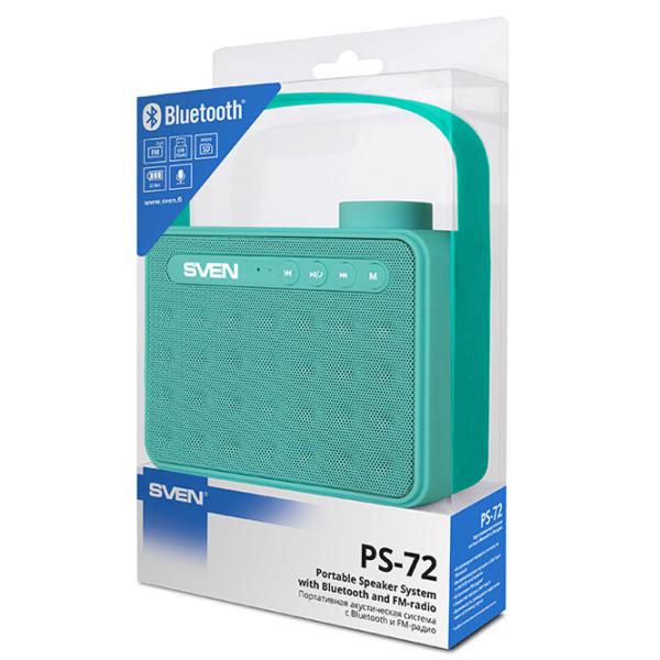 Boxă portabilă Sven PS-72 2 x 3 W/ Green photo 6