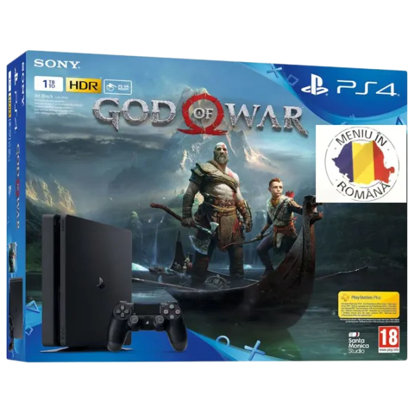 Sony Playstation 4 Slim + God of War Черный photo 8
