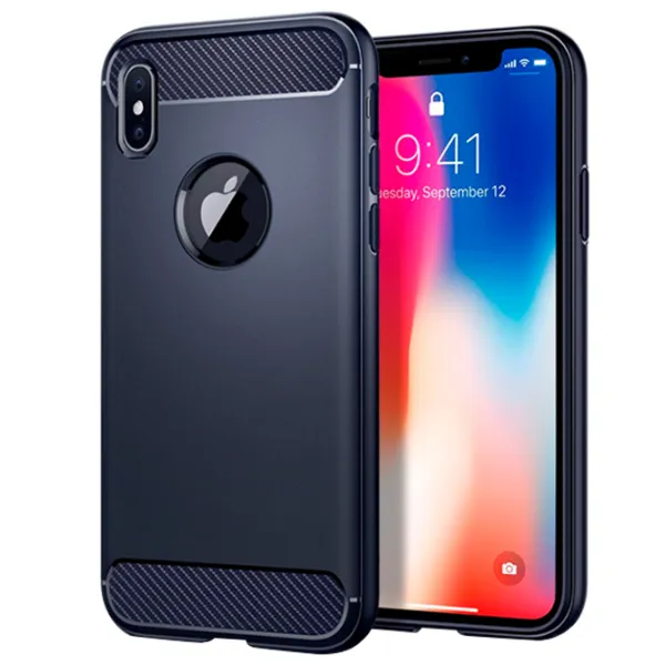 Husă pentru smartphone Apple iPhone X Screen Geeks/ Back/ TPU/ Matte Blue photo 3