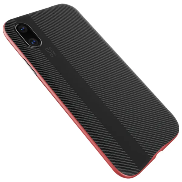 Husă pentru smartphone Apple iPhone X Screen Geeks/ Back/ TPU/ PP/ Red Black photo 2