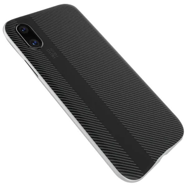 Husă pentru smartphone Apple iPhone X Screen Geeks/ Back/ TPU/ PP/ Silver Black photo 2