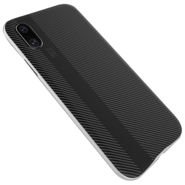 Husă pentru smartphone Apple iPhone X Screen Geeks/ Back/ TPU/ PP/ Silver Black photo 2