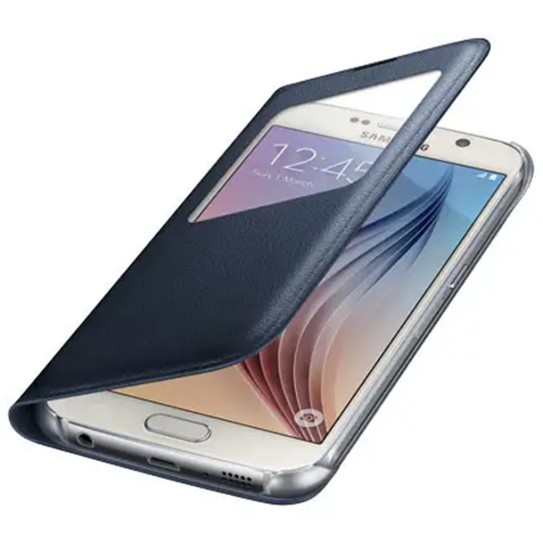 Чехол для смартфона Samsung Galaxy S6 Samsung/ Flip Cover View/ Кожа/ Черный photo 3