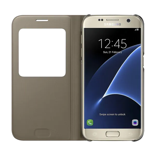 Чехол для смартфона Samsung Galaxy S7 Samsung/ Flip Cover/ PP/ Золотой photo 3