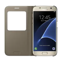 Husă pentru smartphone Samsung Galaxy S7 Samsung/ Flip Cover/ PP/ Gold photo 3