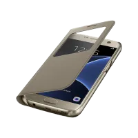 Husă pentru smartphone Samsung Galaxy S7 Samsung/ Flip Cover/ PP/ Gold photo 4