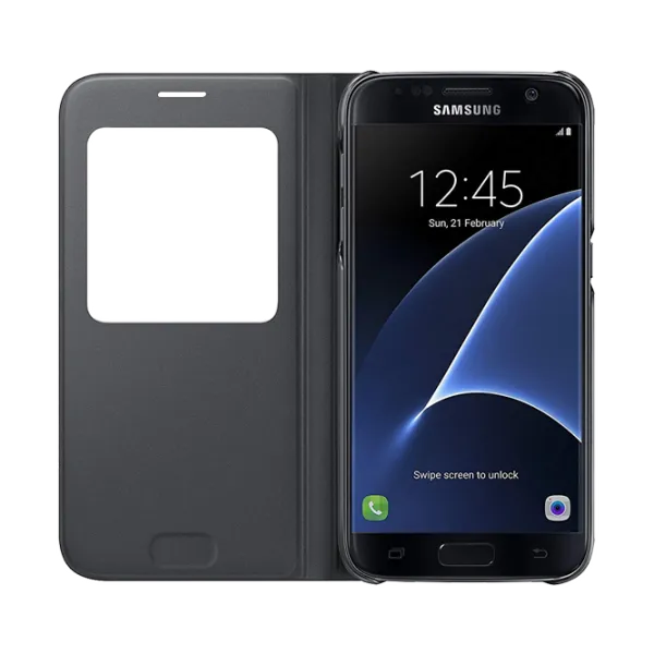 Чехол для смартфона Samsung Galaxy S7 Samsung/ Flip Cover View/ PP/ Алюминий Черный photo 3