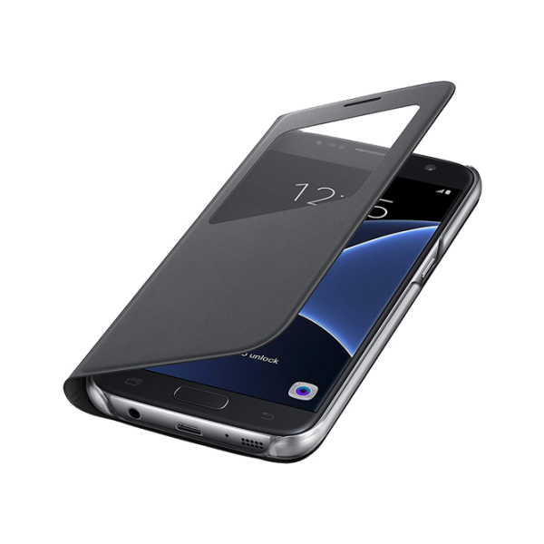 Чехол для смартфона Samsung Galaxy S7 Samsung/ Flip Cover View/ PP/ Алюминий Черный photo 4