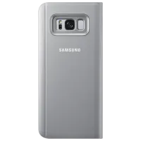 Husă pentru smartphone Samsung Galaxy S8 Samsung/ Standing Cover/ PU/ Silver photo 2