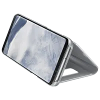 Husă pentru smartphone Samsung Galaxy S8 Samsung/ Standing Cover/ PU/ Silver photo 4