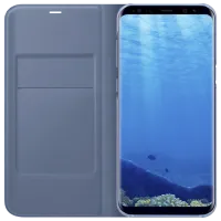 Husă pentru smartphone Samsung Galaxy S8 Samsung/ LED Flip Wallet/ PU/ Blue photo 3