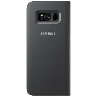 Husă pentru smartphone Samsung Galaxy S8 Samsung/ LED Flip Wallet/ PU/ Black photo 2