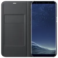 Husă pentru smartphone Samsung Galaxy S8 Samsung/ LED Flip Wallet/ PU/ Black photo 3