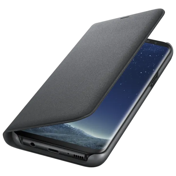 Чехол для смартфона Samsung Galaxy S8 Samsung/ LED Flip Wallet/ PU/ Черный photo 4