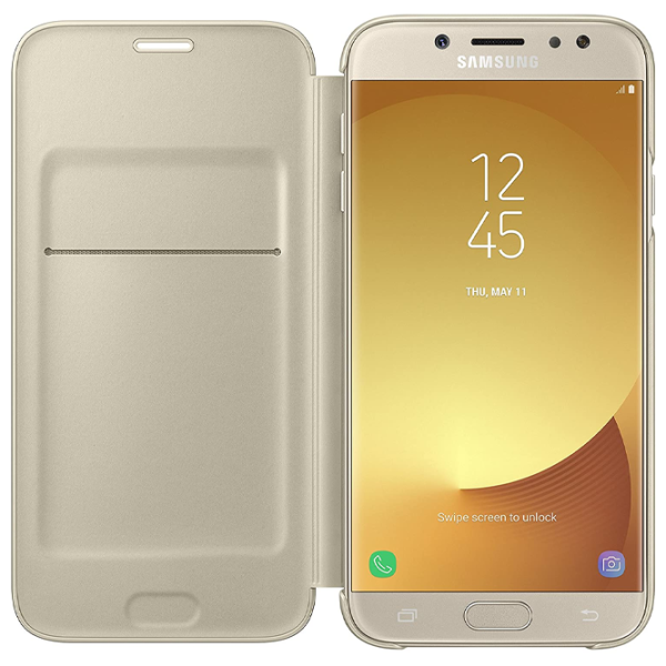 Чехол для смартфона Samsung Galaxy J7 (2017) Samsung/ Flip Cover/ PU/ Золотой photo 3