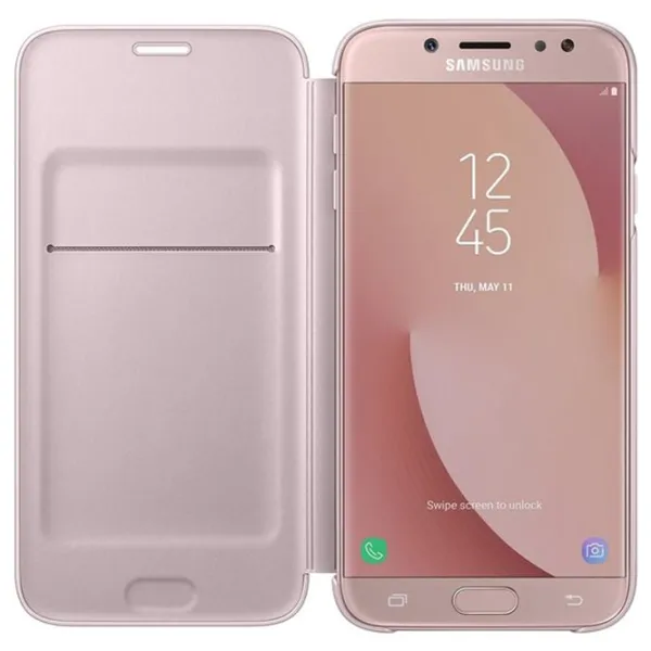 Husă pentru smartphone Samsung Galaxy J7 (2017) Samsung/ Flip Wallet/ PU/ Pink photo 3