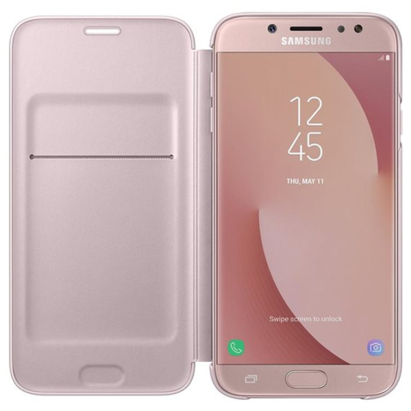 Husă pentru smartphone Samsung Galaxy J7 (2017) Samsung/ Flip Wallet/ PU/ Pink photo 3