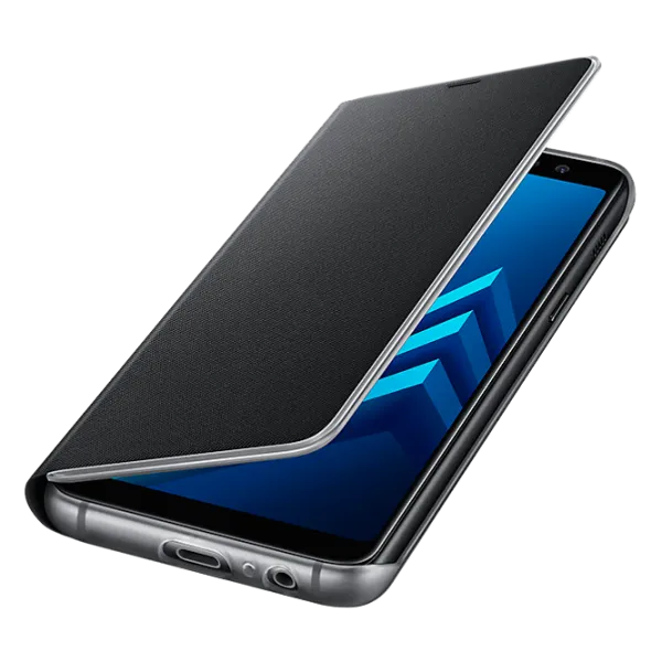 Husa Samsung Galaxy A8 (2018) Orig Flip Wallet/ Leather/ Araree Black photo 3