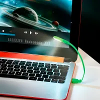 Lumina de fundal a laptopului Hama Goose Neck Green photo 2