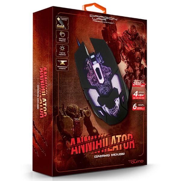 Mouse Qumo Annihilator USB/ Black photo 6