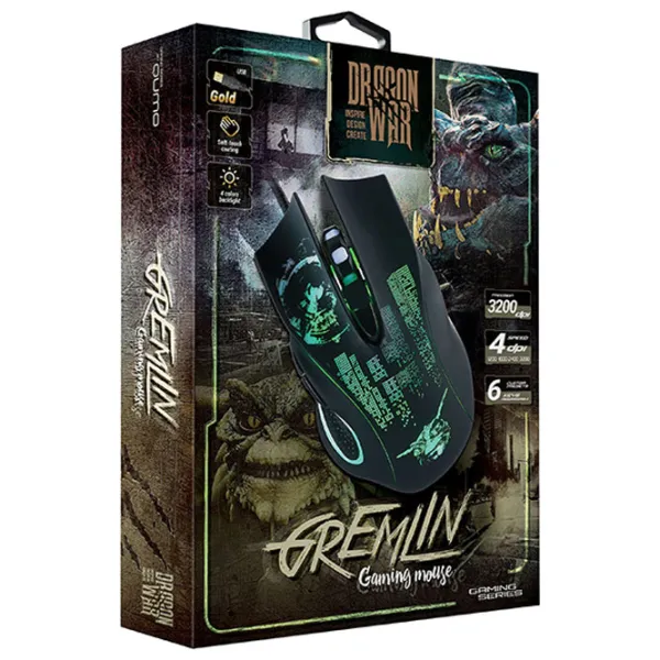 Mouse Qumo Gremlin USB/ Black photo 3