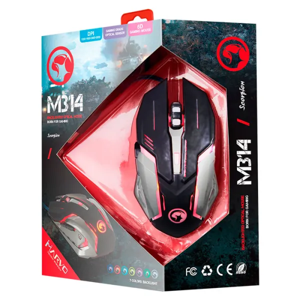 Mouse Marvo M314 USB/ Black photo 5