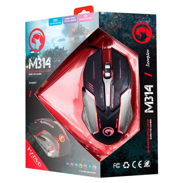Mouse Marvo M314 USB/ Black photo 5